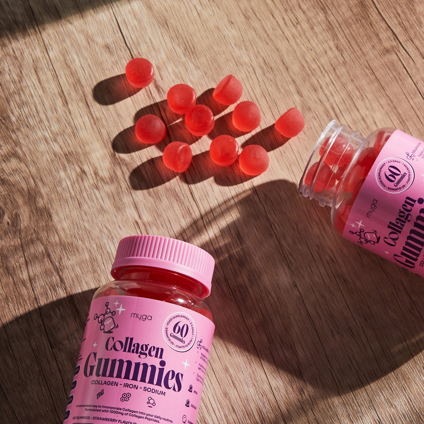Myga Collagen Gummies – Strawberry Beauty & Energy Boost