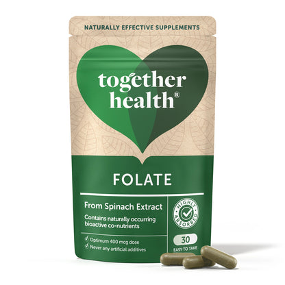 Together Health Folate 400 mcg from Spinach - 30 Capsules