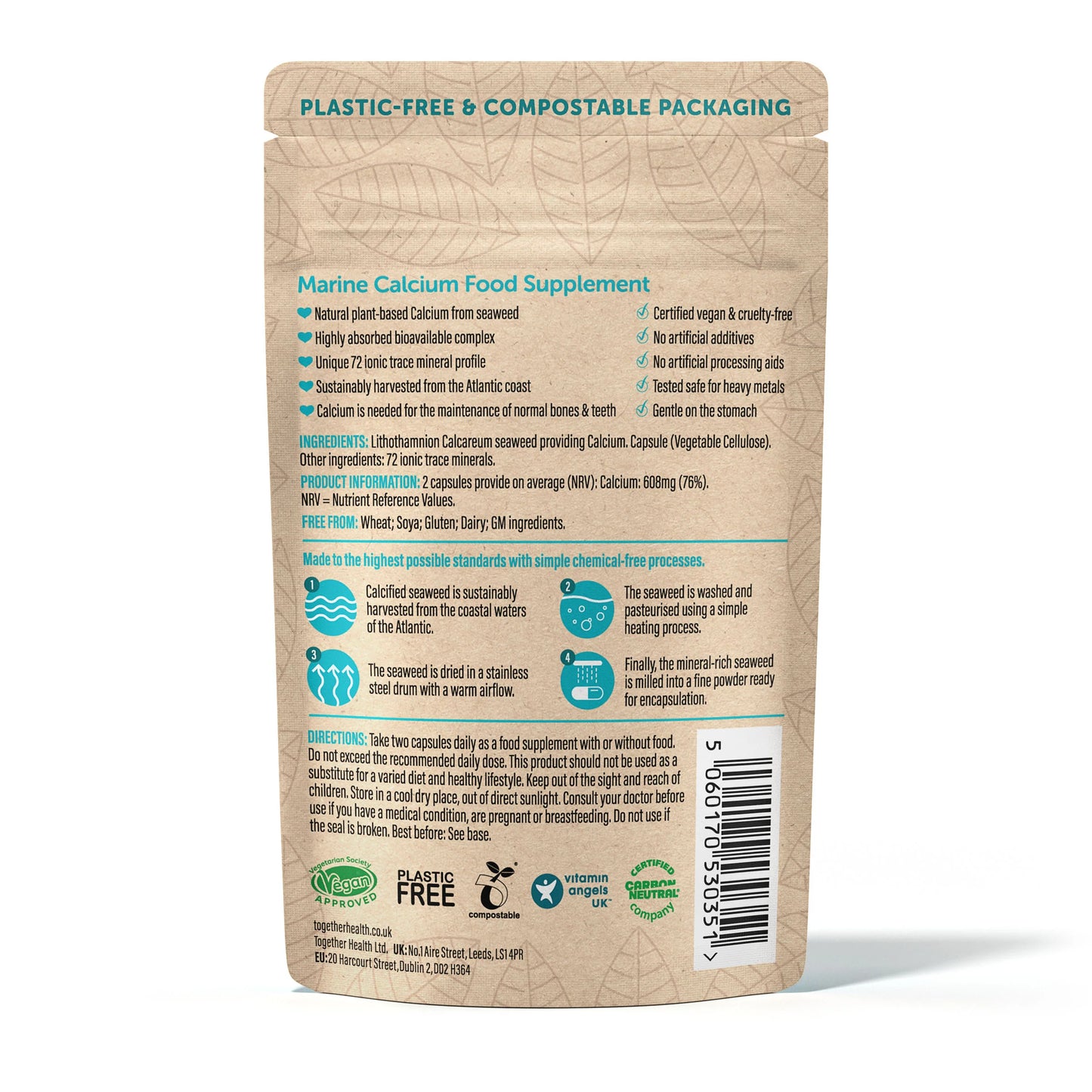 Together Health Seaweed Calcium - 72 Trace Minerals - 60 Vegan Capsules