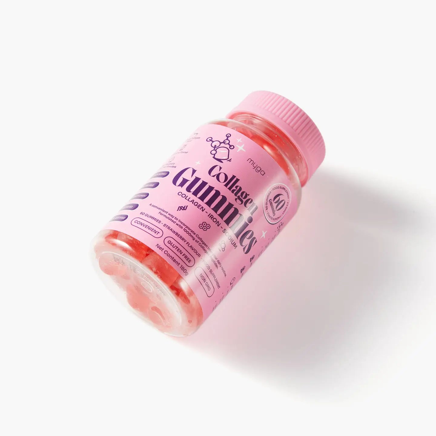 Myga Collagen Gummies – Strawberry Beauty & Energy Boost