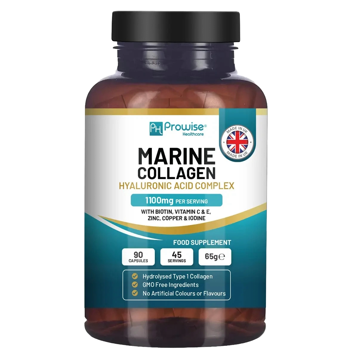 Prowise Marine Collagen with Hyaluronic Acid Complex 1100mg  90 Capsules