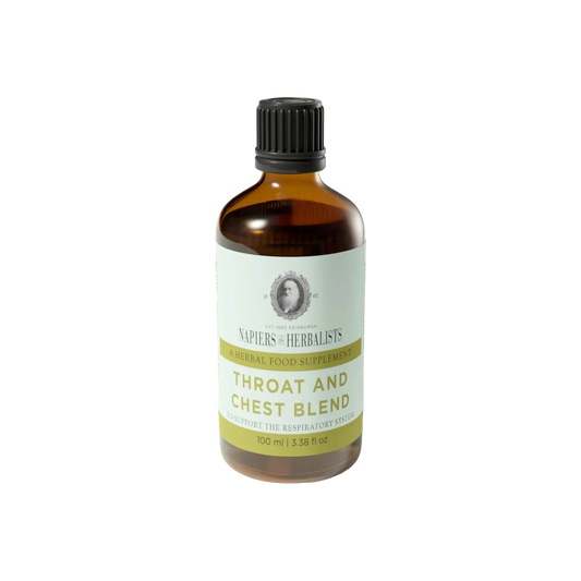 Napiers Throat & Chest Blend 100ml  Respiratory Support Marshmallow Root & Thyme