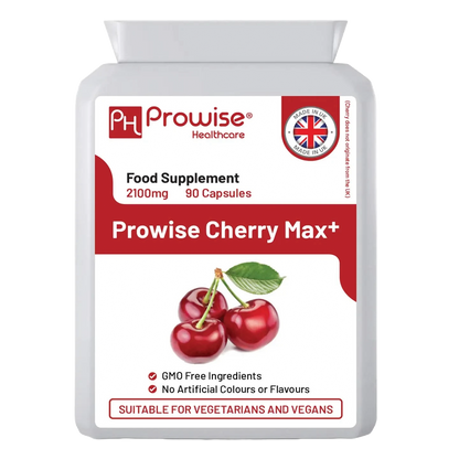 Cherry Max+ 2100mg 90 Vegan Capsules High Strength - Prowise Healthcare