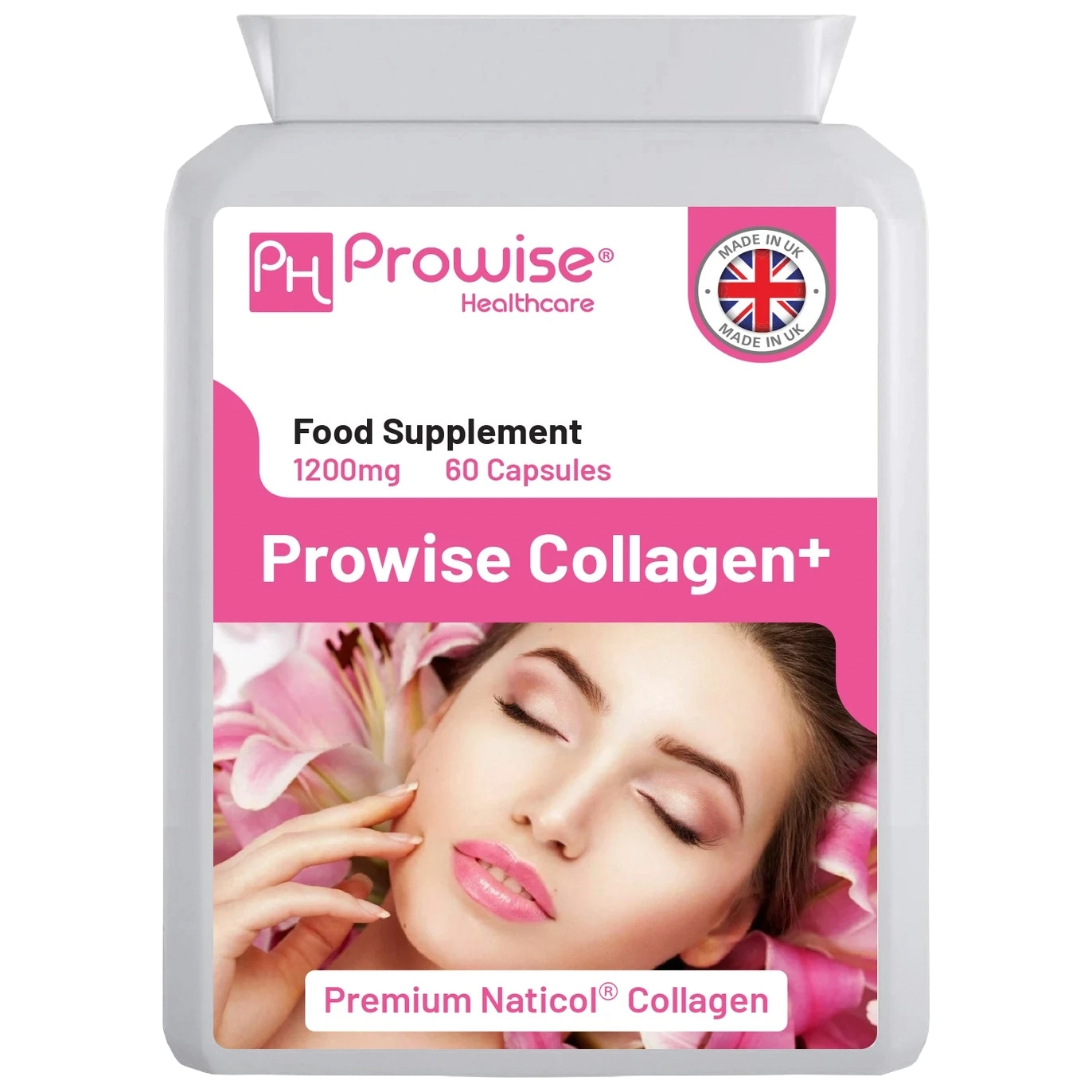 Marine Collagen+ 1200mg – 60 Capsules | UK Made by Prowise