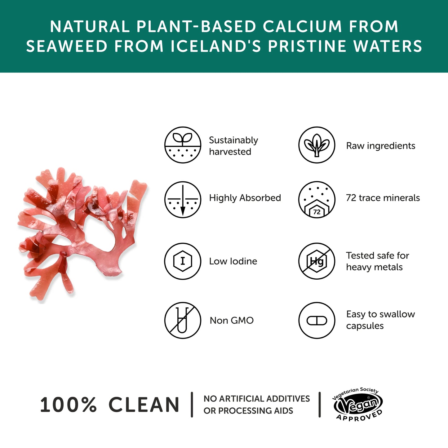 Together Health Seaweed Calcium - 72 Trace Minerals - 60 Vegan Capsules