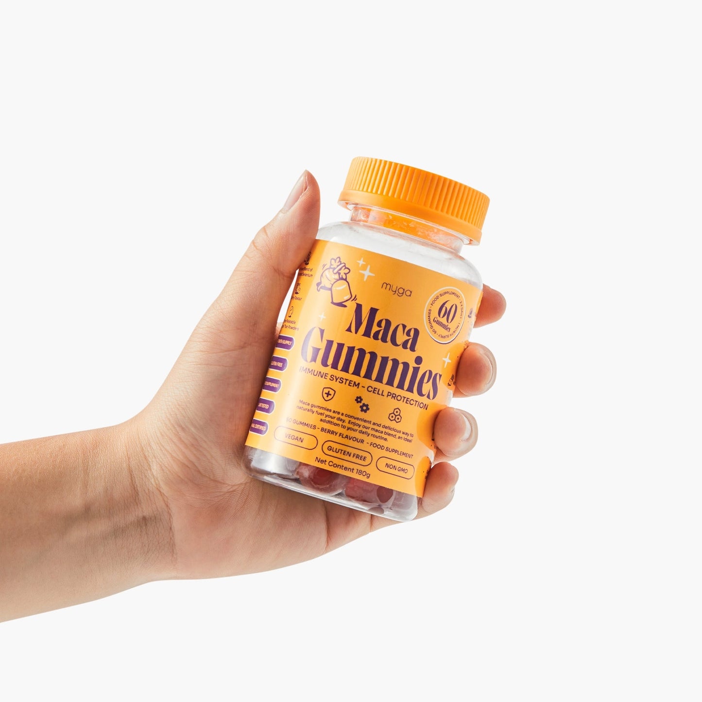 Myga Maca Gummies – Vegan Berry Energy & Balance Support