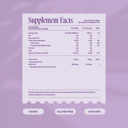 Myga Ashwagandha Gummies – Vegan Raspberry Wellness Boost