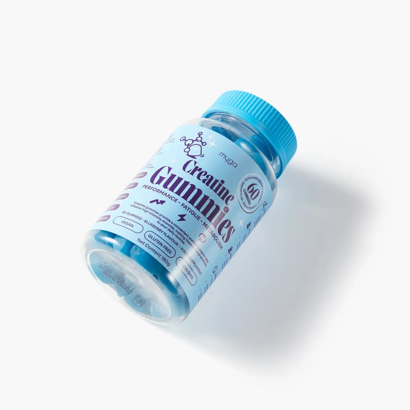 Myga Creatine Gummies – Blueberry Energy & Recovery Support