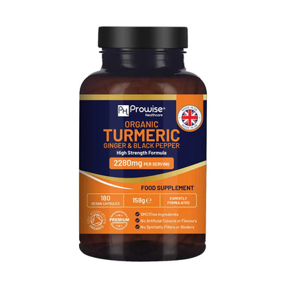 Prowise Organic Turmeric 2280mg High Strength Capsule with Black Pepper & Ginger