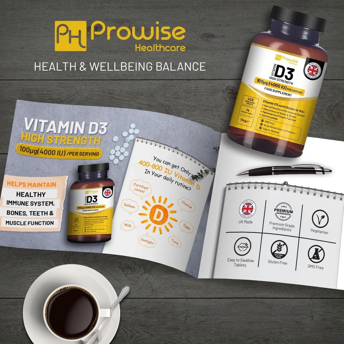 Vitamin D3 4000IU High Strength 425 Micro Tablets