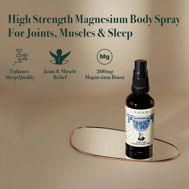 Napiers Magnesium Oil Spray - High Strength Body Spray For Muscles And Sleep