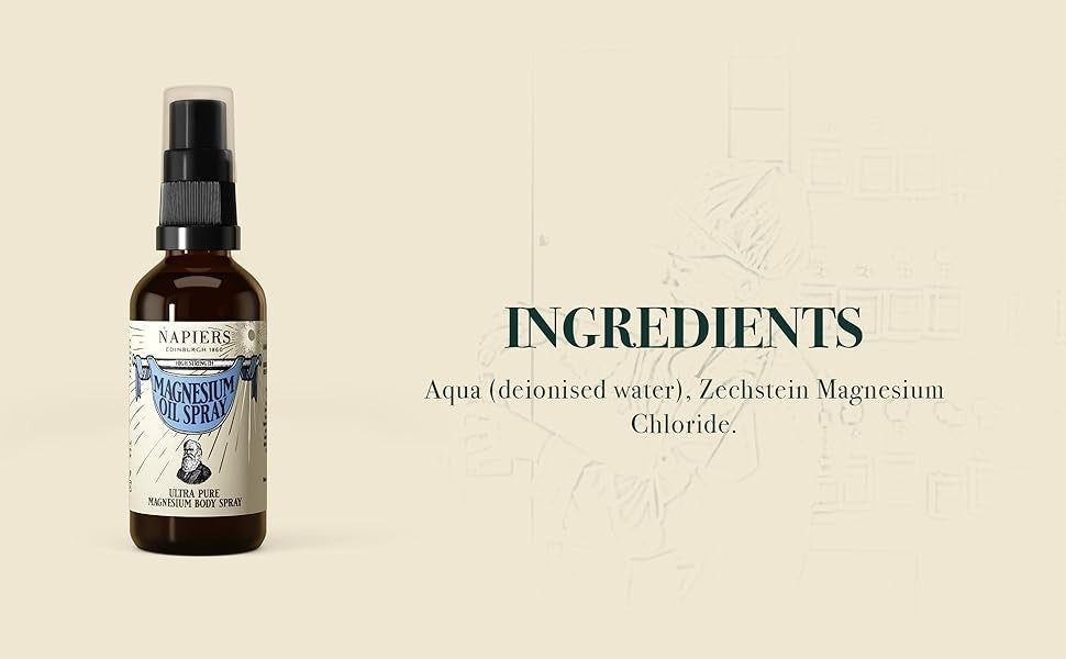 Napiers Magnesium Oil Spray - High Strength Body Spray For Muscles And Sleep