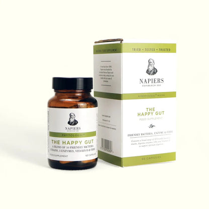 Napiers Phytologic Happy Gut 60 Caps - 20 Billion CFU Probiotics Digestive Enzym