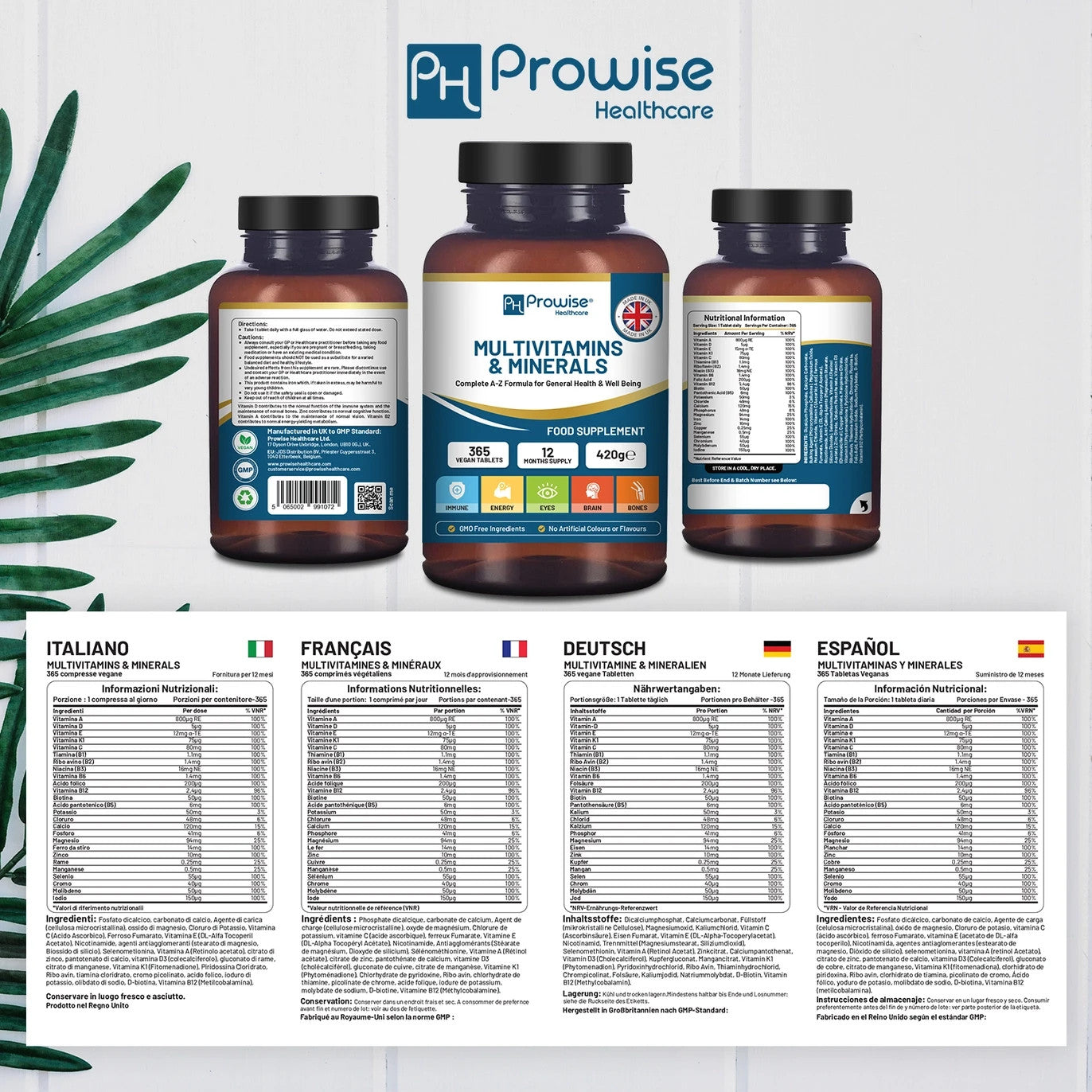 A-Z Multivitamins & Minerals L 365 Vegan Multivitamin Tablets