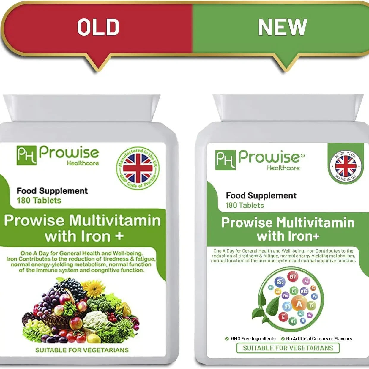 Multivitamin & Iron 180 Tablets (6 Months Dose) Immune Support by Prowise