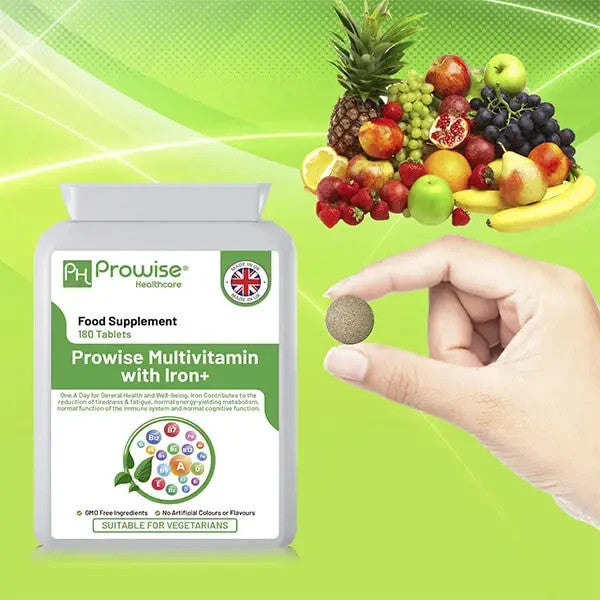 Multivitamin & Iron 180 Tablets (6 Months Dose) Immune Support by Prowise