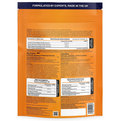 Turmeric Tablets 5400mg with Black Pepper, Ginger