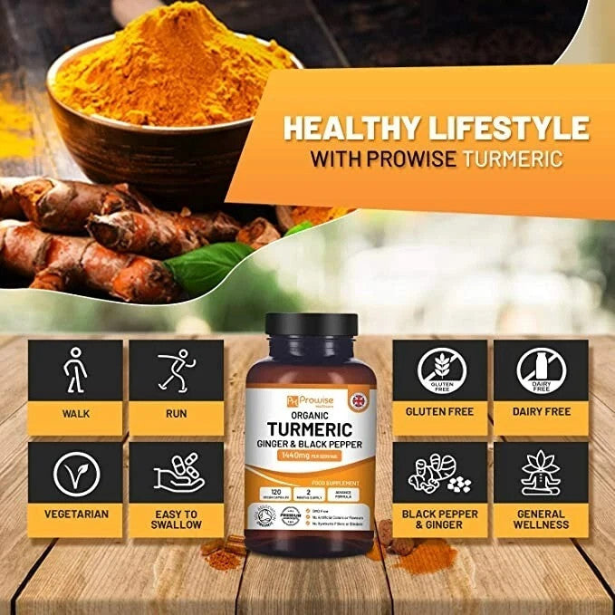 Organic Turmeric 1440mg with Black Pepper & Ginger