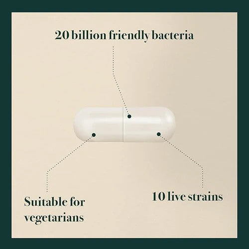 Napiers Phytologic Happy Gut 60 Caps - 20 Billion CFU Probiotics Digestive Enzym