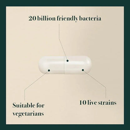Napiers Phytologic Happy Gut 60 Caps - 20 Billion CFU Probiotics Digestive Enzym